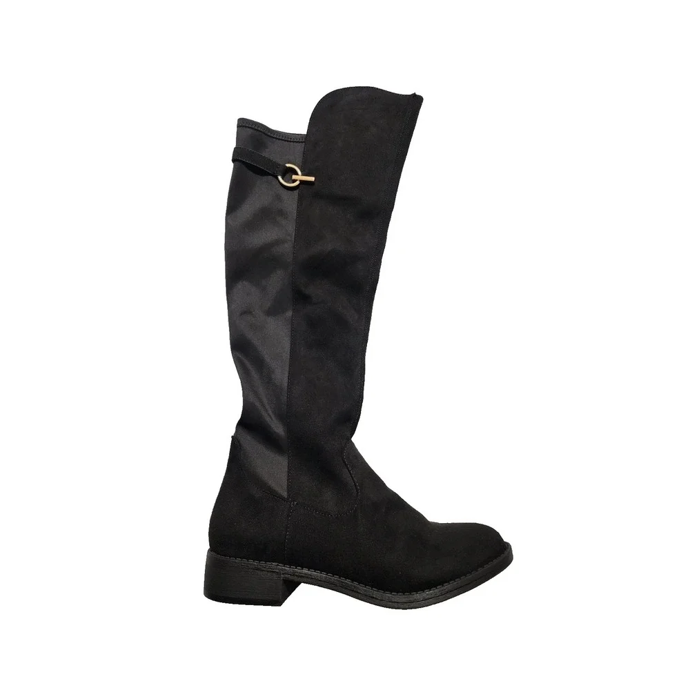 Rebel by Zigi Womens Onya‎ Round Toe Knee High Boots Black Size 8.5